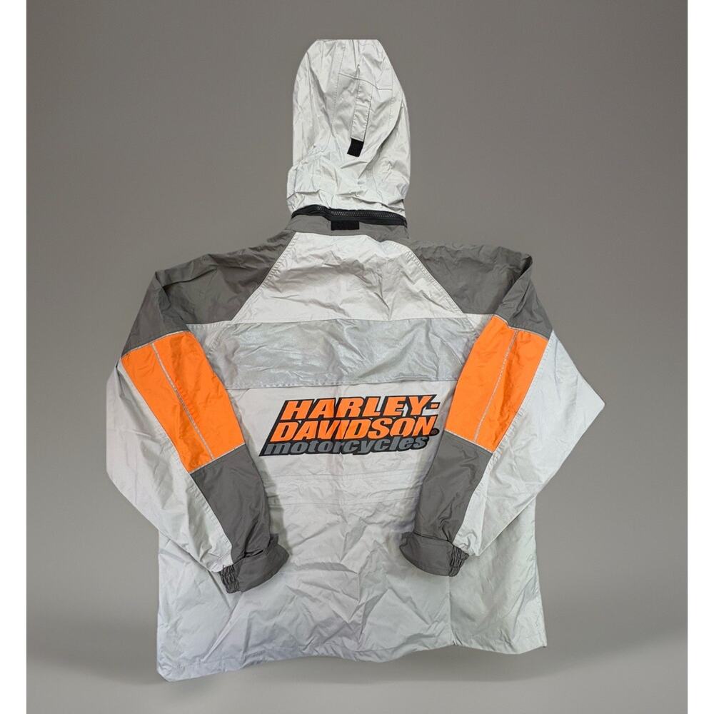Harley Davidson Reflective Packable Motorcycle Rain/Wind Jacket Extra Large - Picture 2 of 15